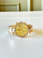 G SPORT POLO ALTIN RENGİ ZİRKON TAŞLI KADIN KOL SAATİ