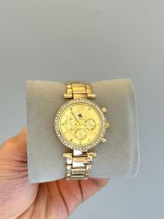 G SPORT POLO ALTIN RENGİ ZİRKON TAŞLI KADIN KOL SAATİ