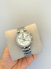 G SPORT POLO GÜMÜŞ RENK ZİRKON TAŞLI KADIN KOL SAATİ