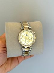 G SPORT POLO ÇİFT RENK ZİRKON TAŞLI KADIN KOL SAATİ