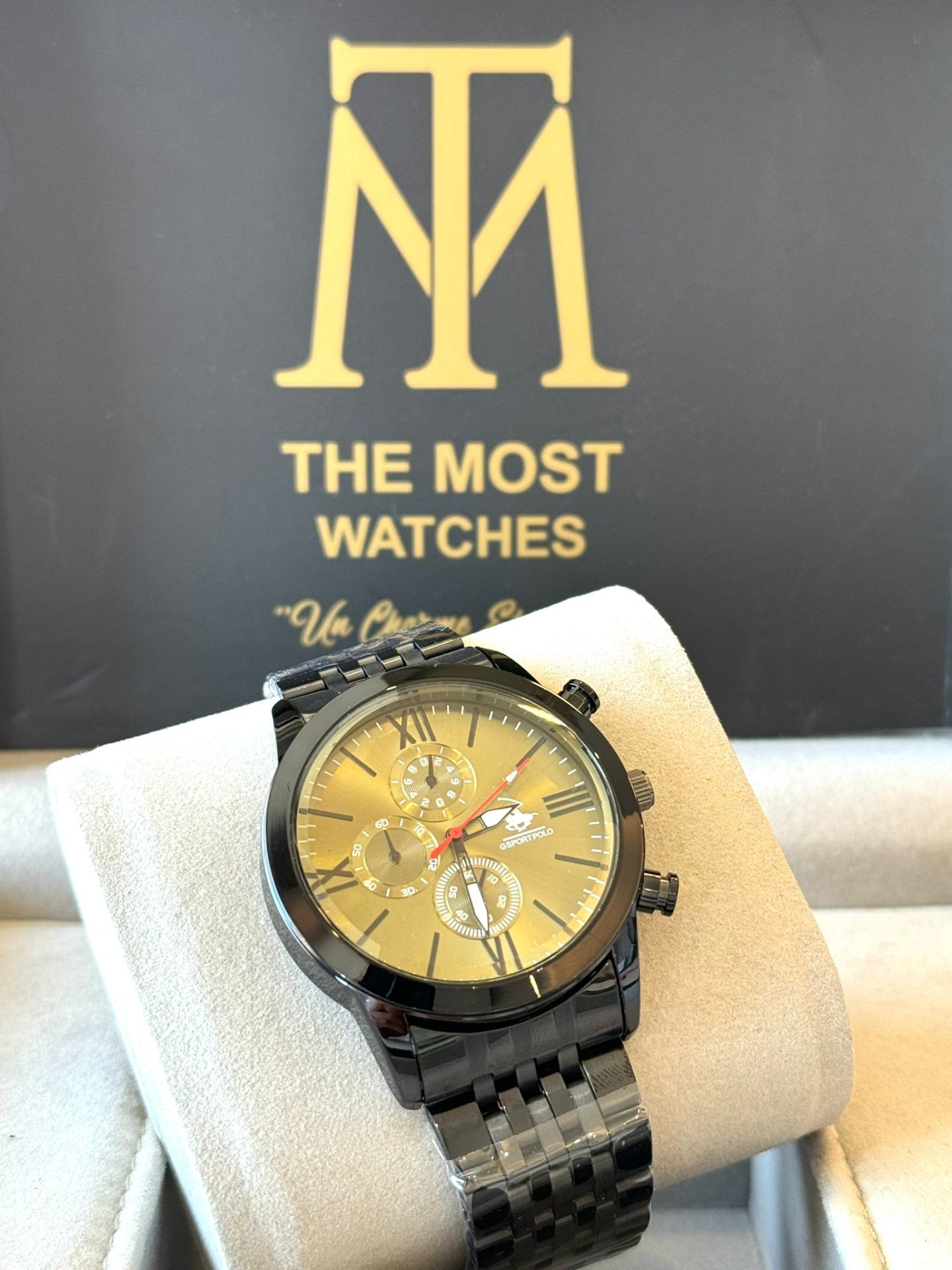 G SPORT POLO SİYAH JUBİLE KORDON KOL SAATİ